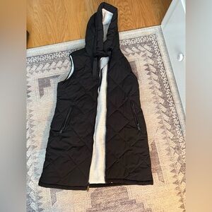 Kookaburra by UGG Black reversible Quilted Puffer Long Hooded Vest